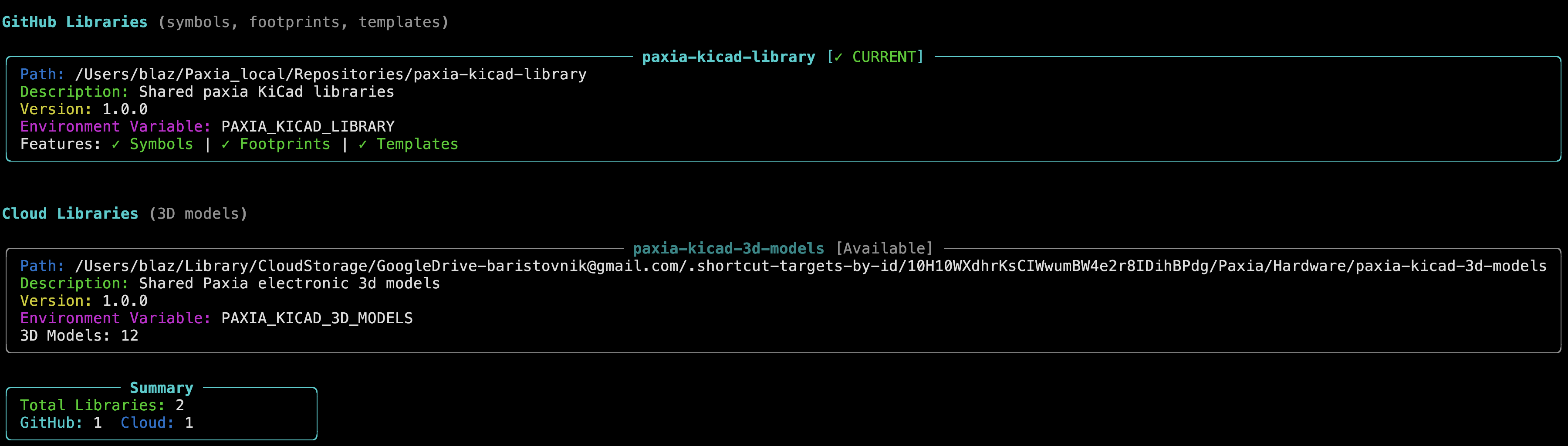 Config listing with verbose details